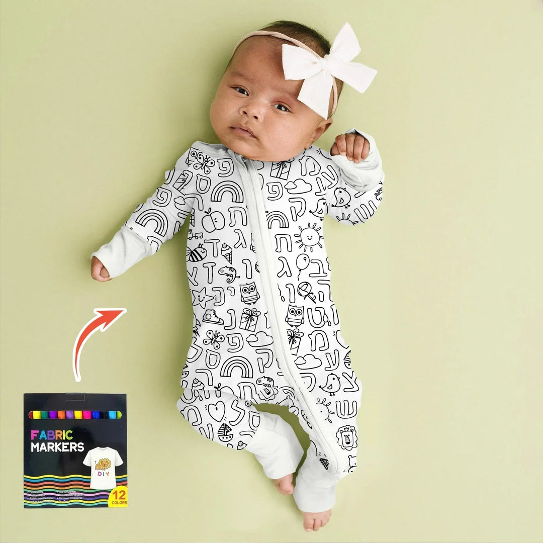 Gerippte Babykleidung mit individuellem Foto - Weich &amp; Skizzenhaft