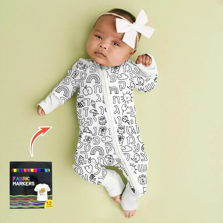 Gerippte Babykleidung mit individuellem Foto - Weich &amp; Skizzenhaft