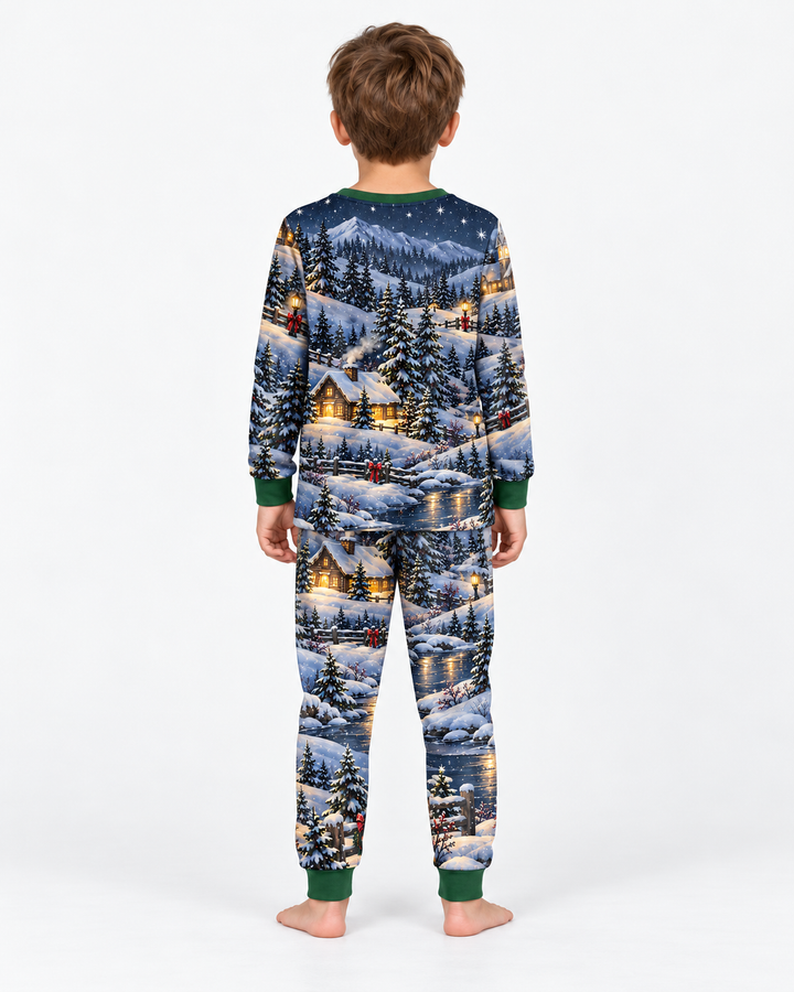 All Aboard Christmas Crew Bamboo Two Piece Long Sleeve Pajama Set