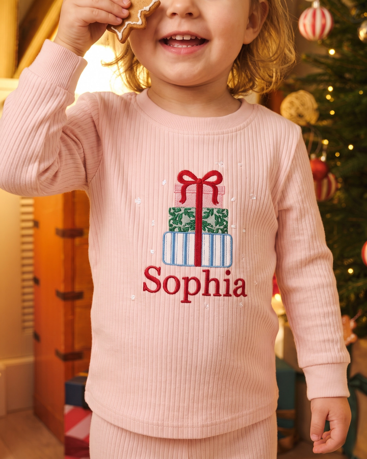 Zweiteiliges Langarm-Pyjama-Set mit Sommerfrüchten