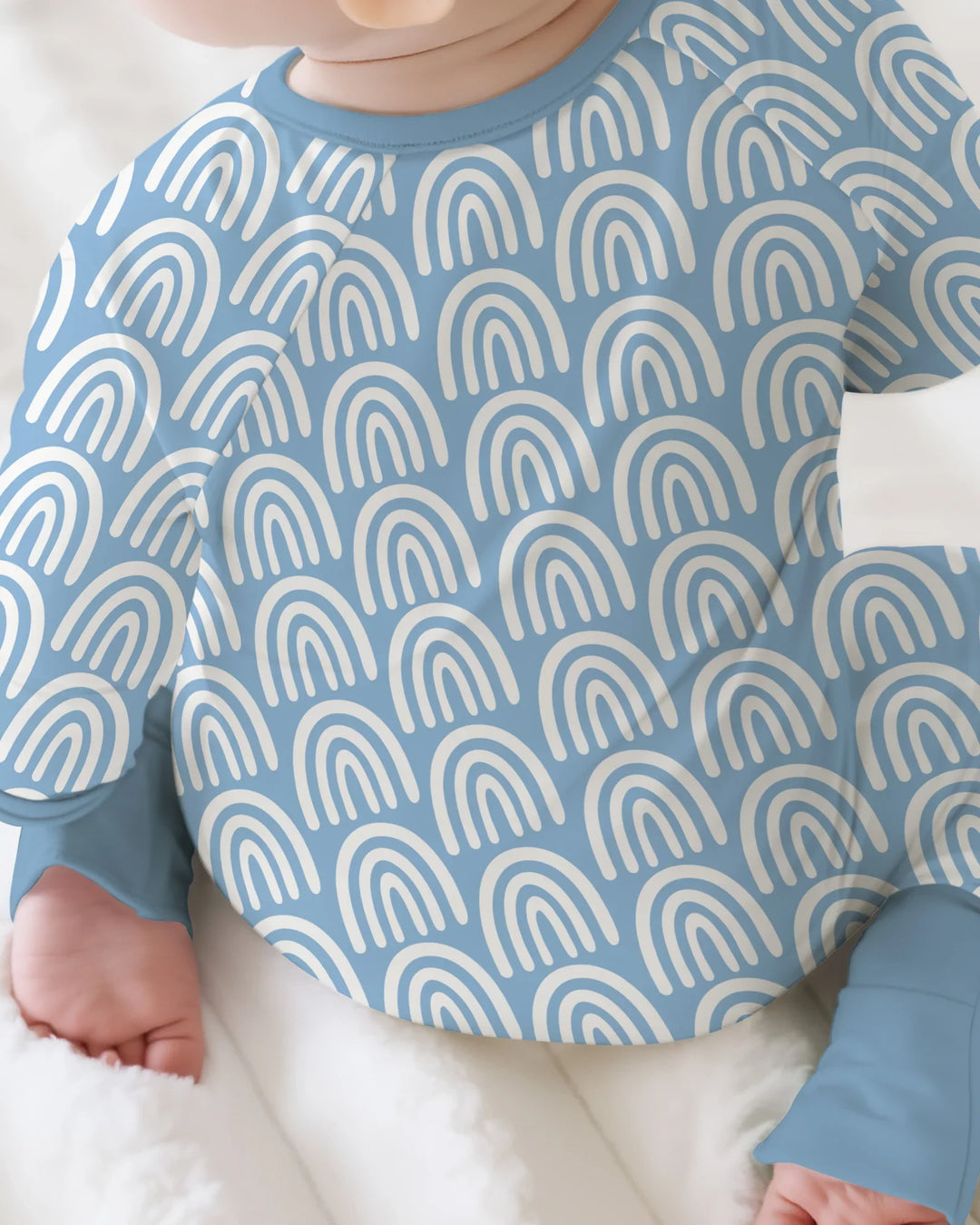 Gerippte Babykleidung mit individuellem Foto - Weich &amp; Skizzenhaft
