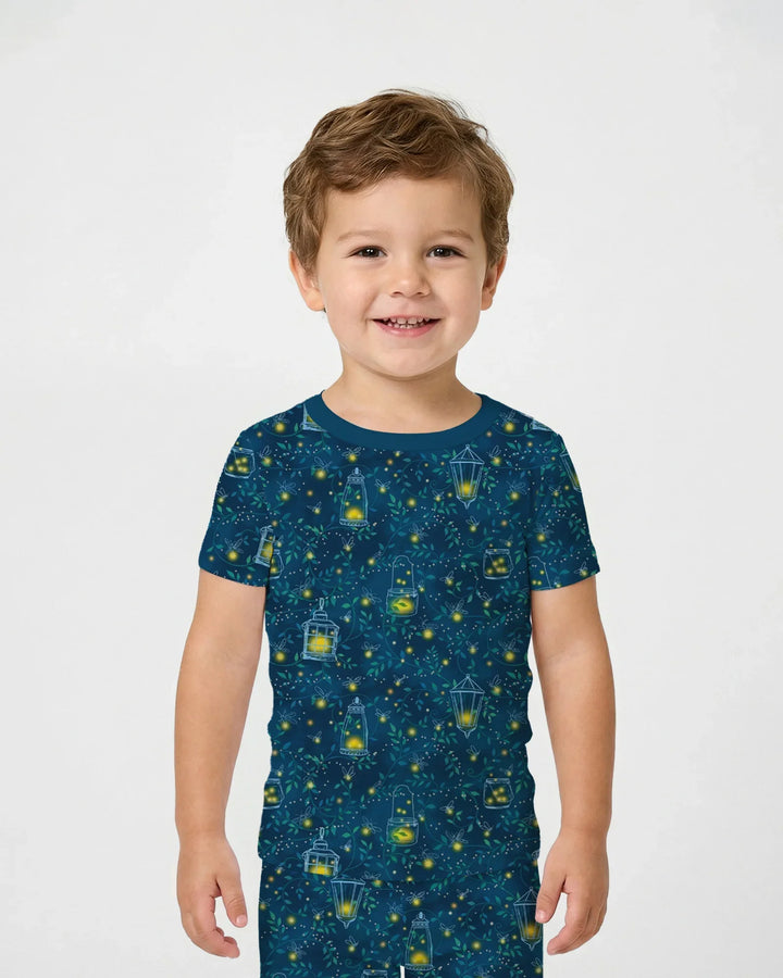 Zweiteiliges, kurzärmliges Pyjama-Set mit Marienkäfern
