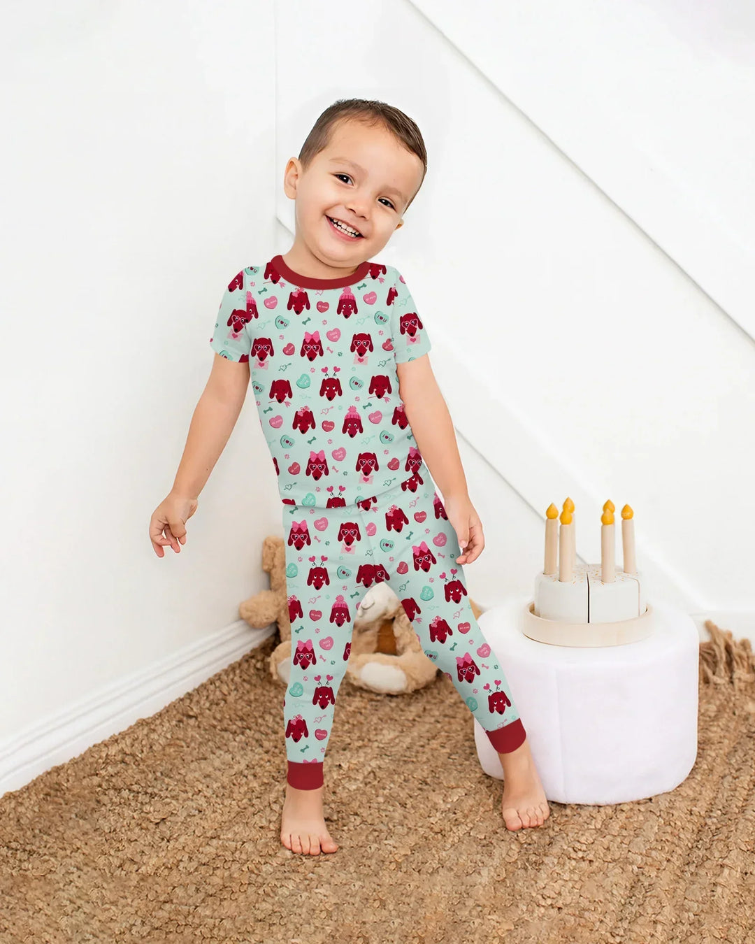 Zweiteiliges, kurzärmliges Pyjama-Set mit Marienkäfern