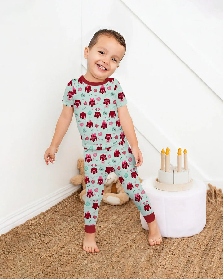 Zweiteiliges, kurzärmliges Pyjama-Set mit Marienkäfern