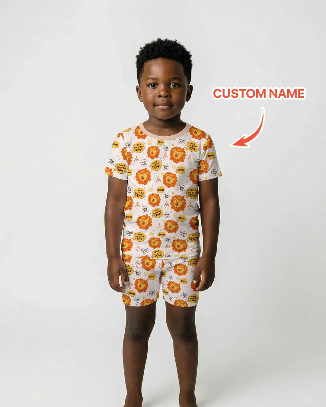 Zweiteiliges Pyjama-Set mit kurzen Ärmeln und Shorts im Sommer-Design
