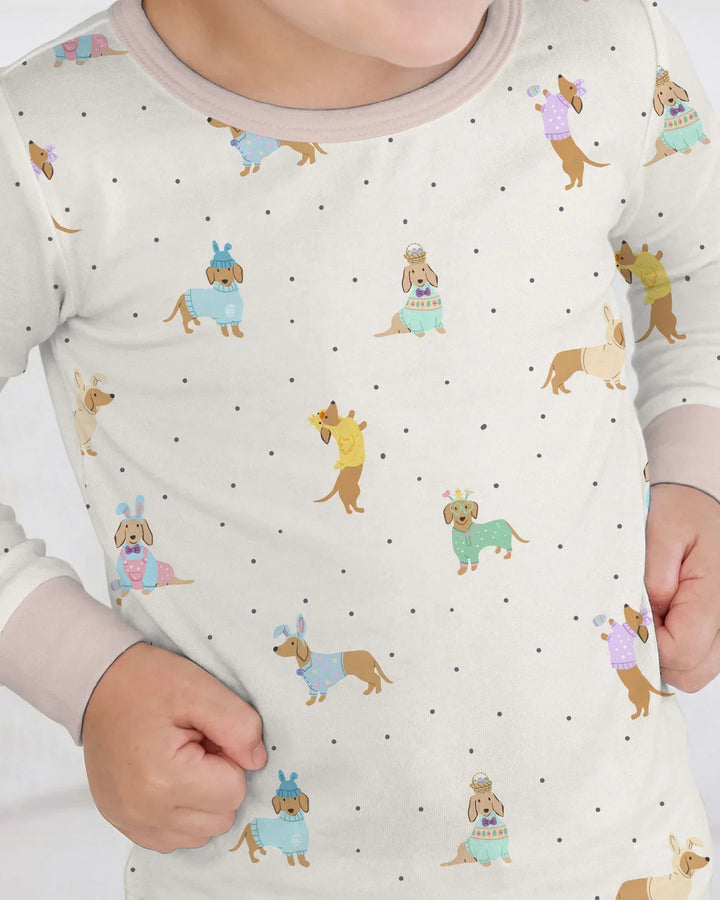 Zweiteiliges Langarm-Pyjama-Set mit Sommerfrüchten