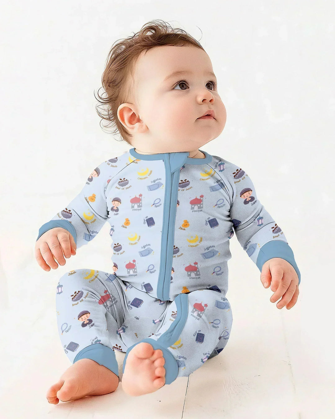 Gerippte Babykleidung mit individuellem Foto - Weich &amp; Skizzenhaft