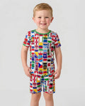 Schlafanzug-Set zweiteilig, kurze Ärmel, kurze Hose, Bambus