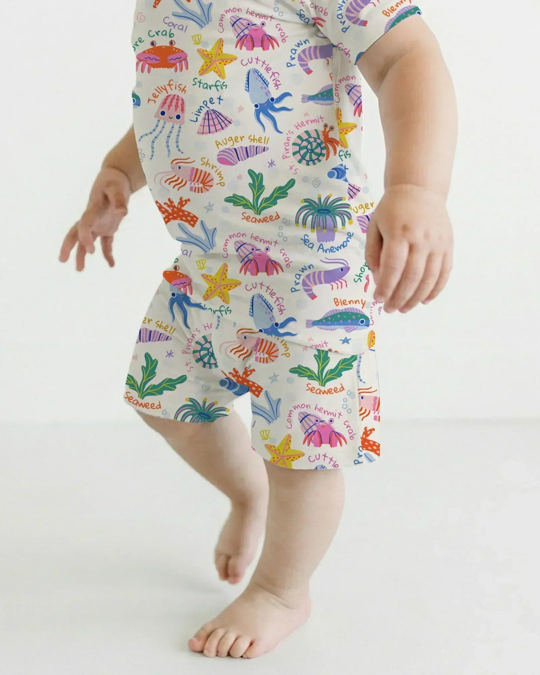Template Zweiteiliges Pyjama-Set mit kurzen Ärmeln und Shorts