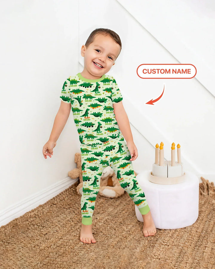 Zweiteiliges, kurzärmliges Pyjama-Set mit Marienkäfern