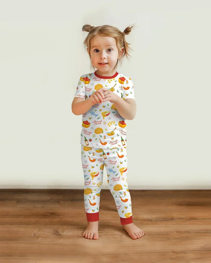 Zweiteiliges, kurzärmliges Pyjama-Set mit Marienkäfern