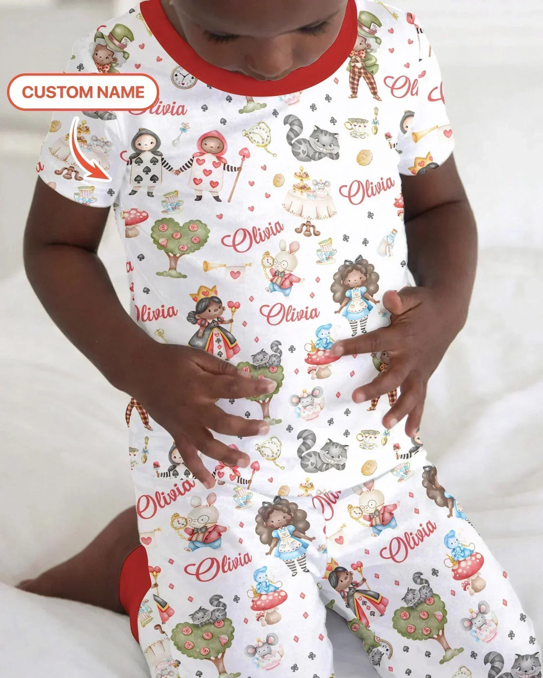 Zweiteiliges, kurzärmliges Pyjama-Set mit Marienkäfern