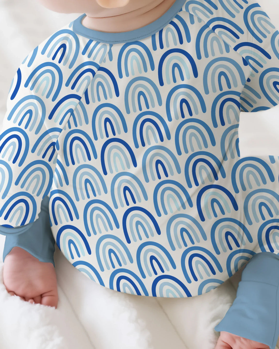 Gerippte Babykleidung mit individuellem Foto - Weich &amp; Skizzenhaft