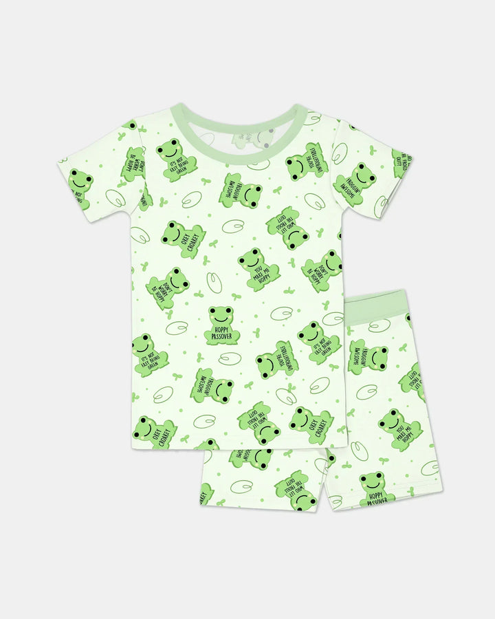 Template Zweiteiliges Pyjama-Set mit kurzen Ärmeln und Shorts