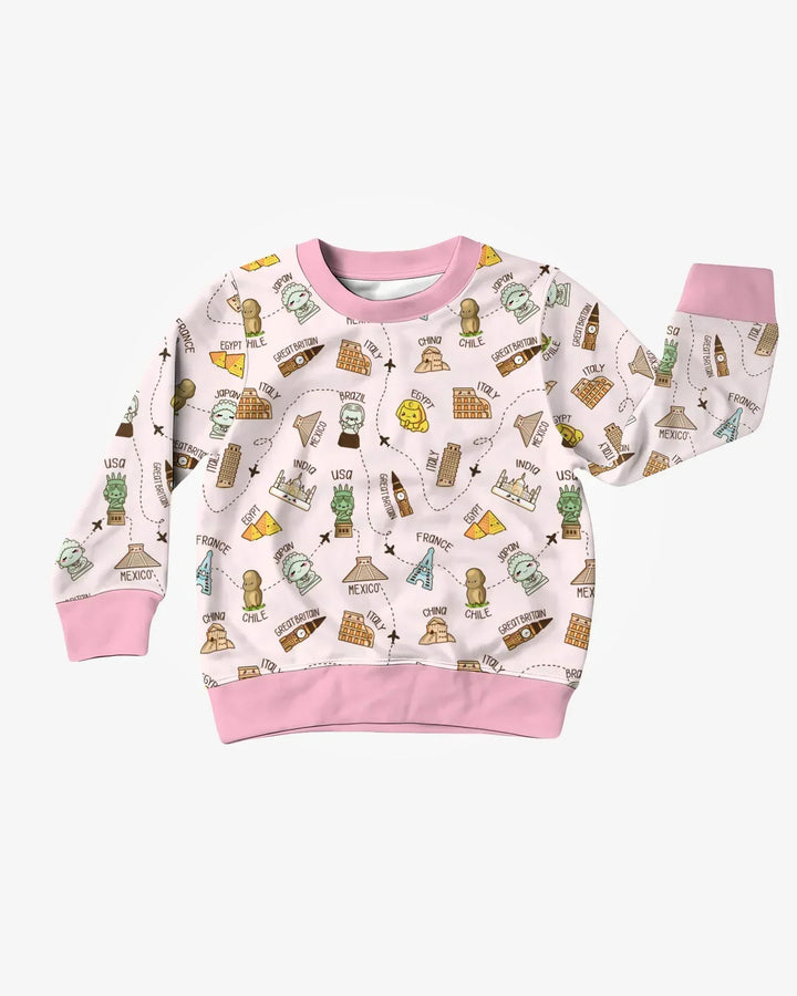 Kawaii World Tour Bambus Rundhals-Sweatshirt