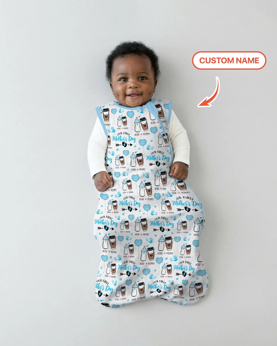 Custom Name First Mother's Day Drink Bamboo Sleep Bag