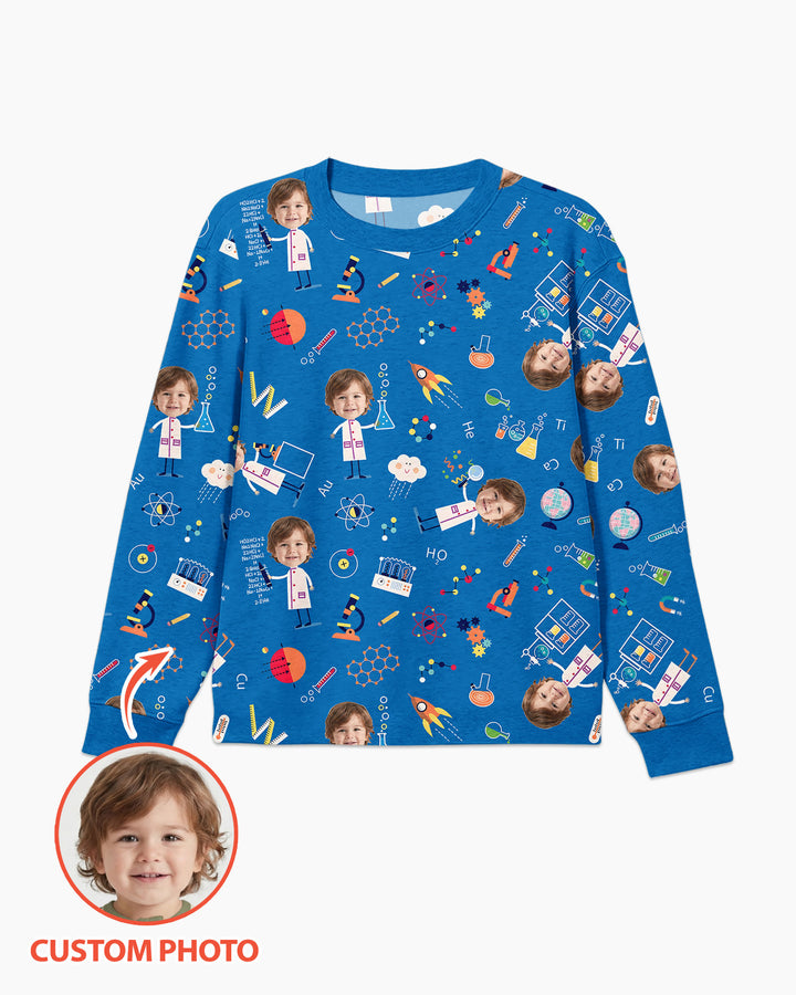 Custom Image Chemical Laboratory Bamboo Men's Pajama Set