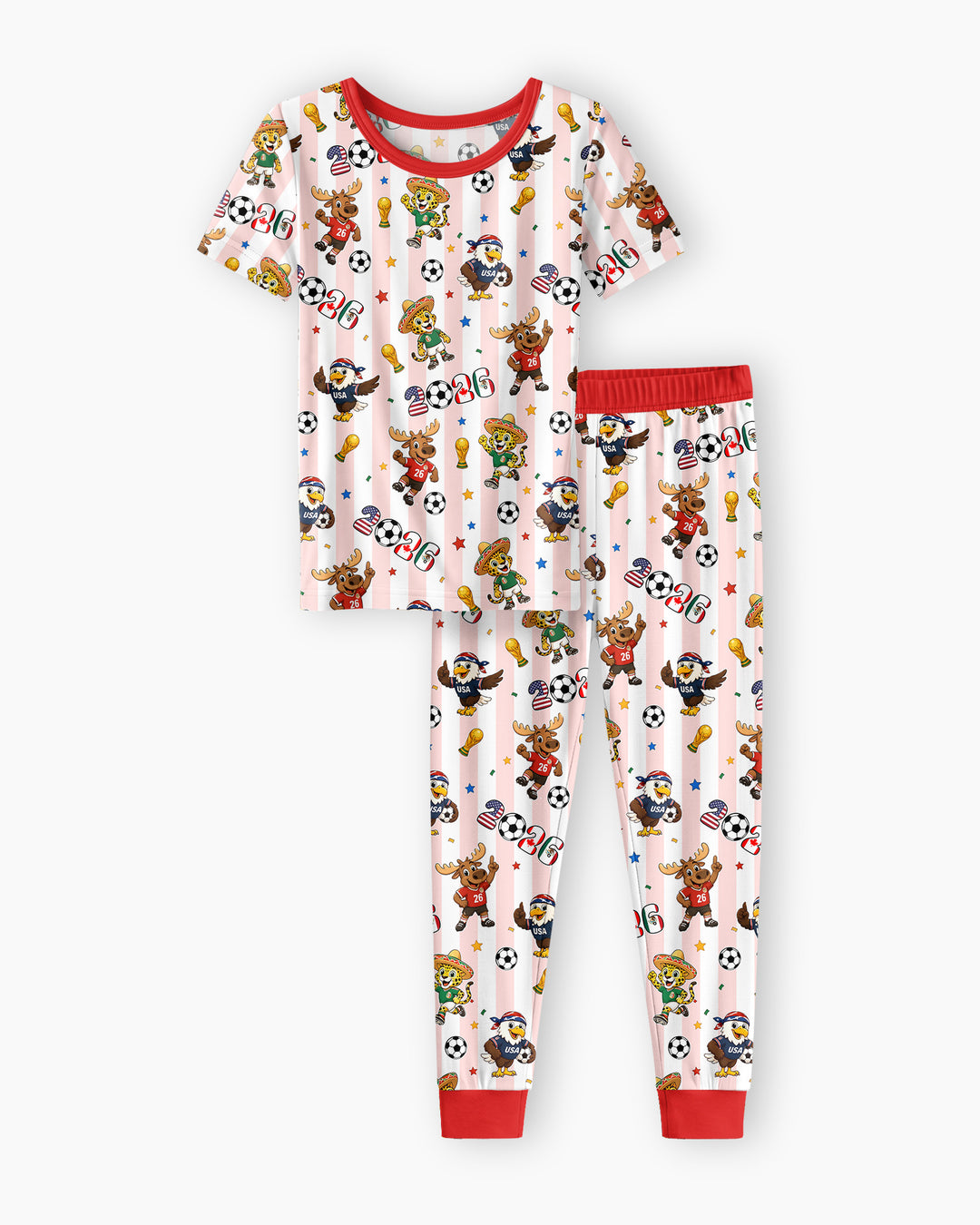 Zweiteiliges, kurzärmliges Pyjama-Set mit Marienkäfern