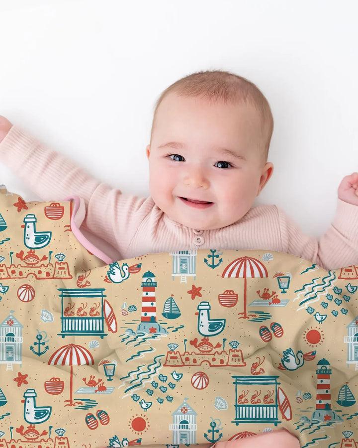Seaside Storybook Days Bamboo Blanket