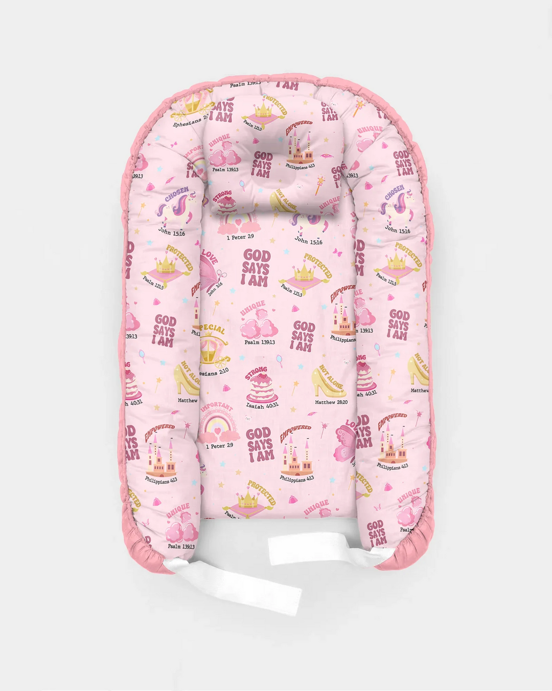 Gott sagt, ich bin ein Mädchen – Babynest aus Bambus