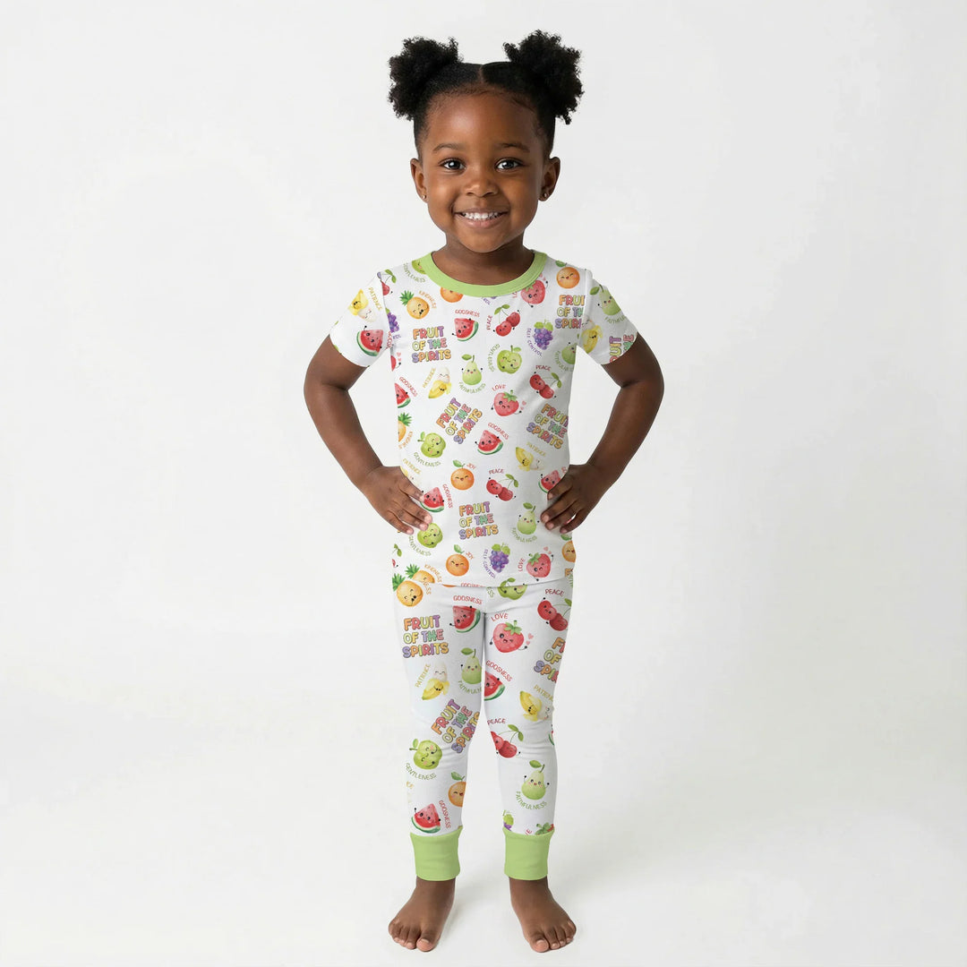 Zweiteiliges, kurzärmliges Pyjama-Set mit Marienkäfern