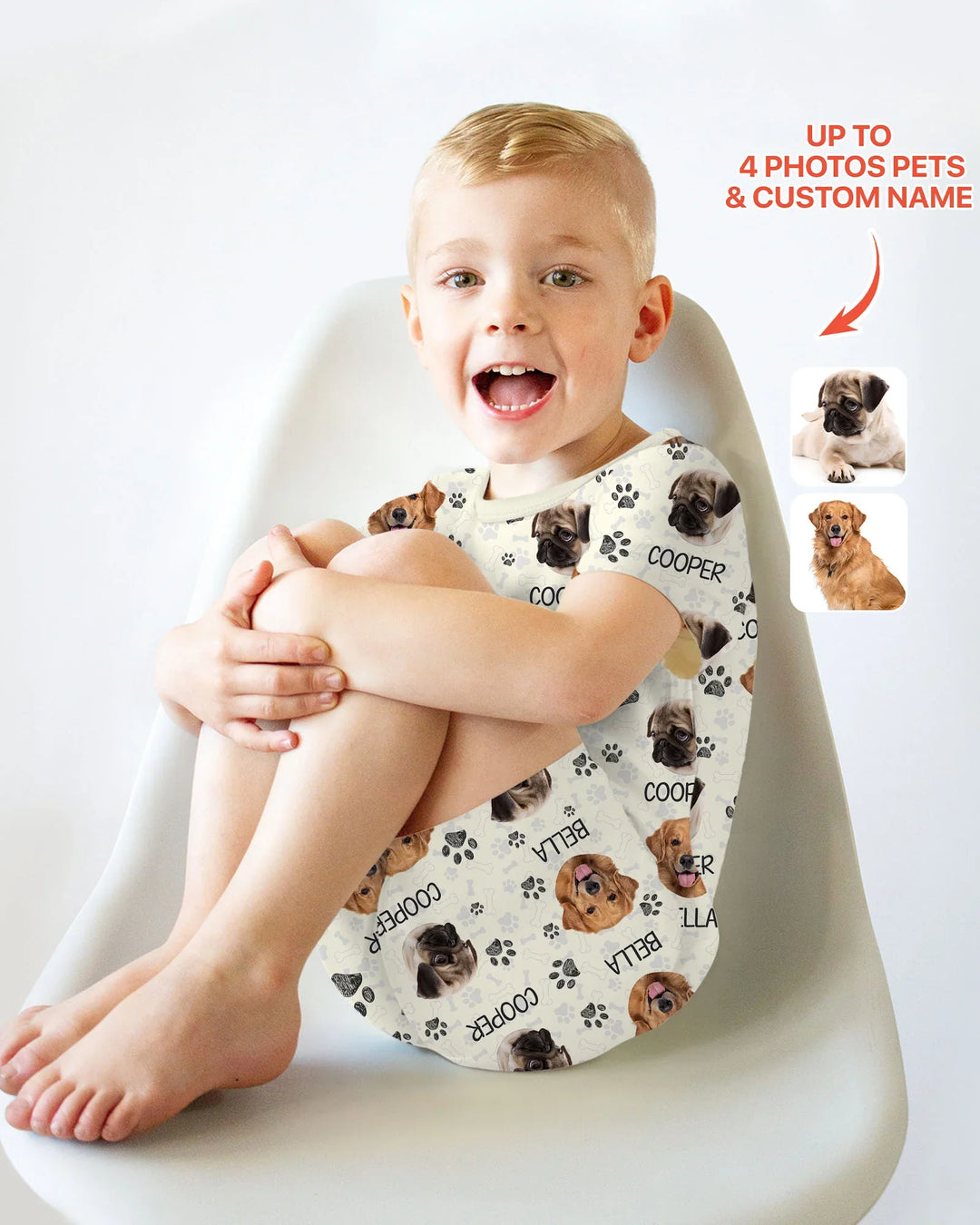 Zweiteiliges Pyjama-Set mit kurzen Ärmeln und Shorts im Sommer-Design