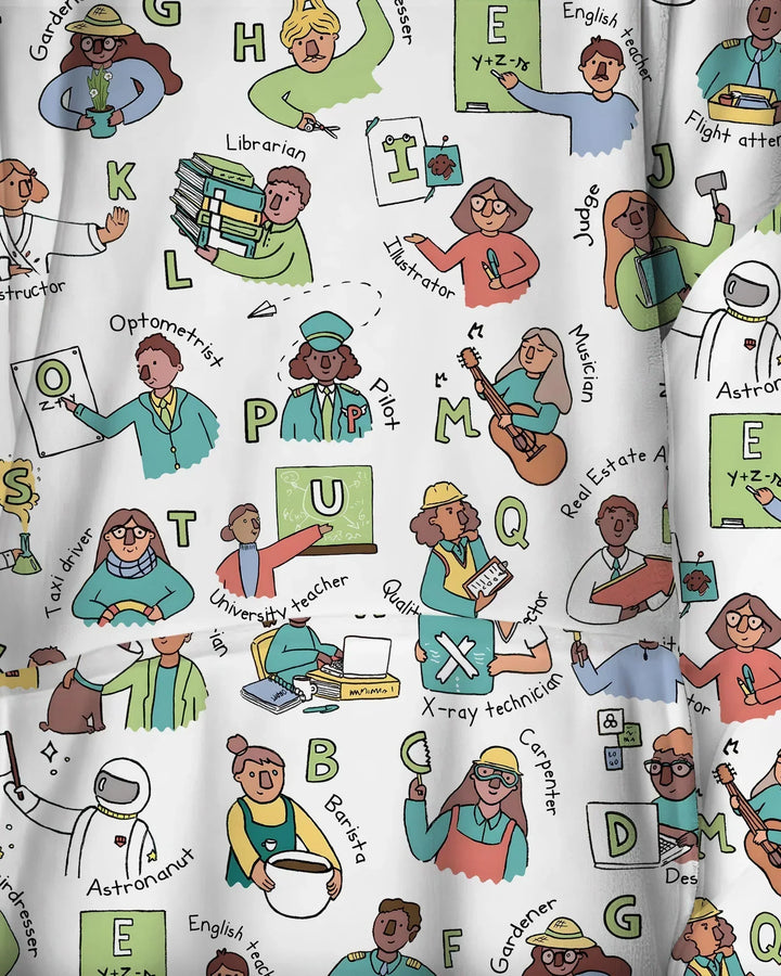 Jobs Alphabet Bamboo Blanket Hoodie