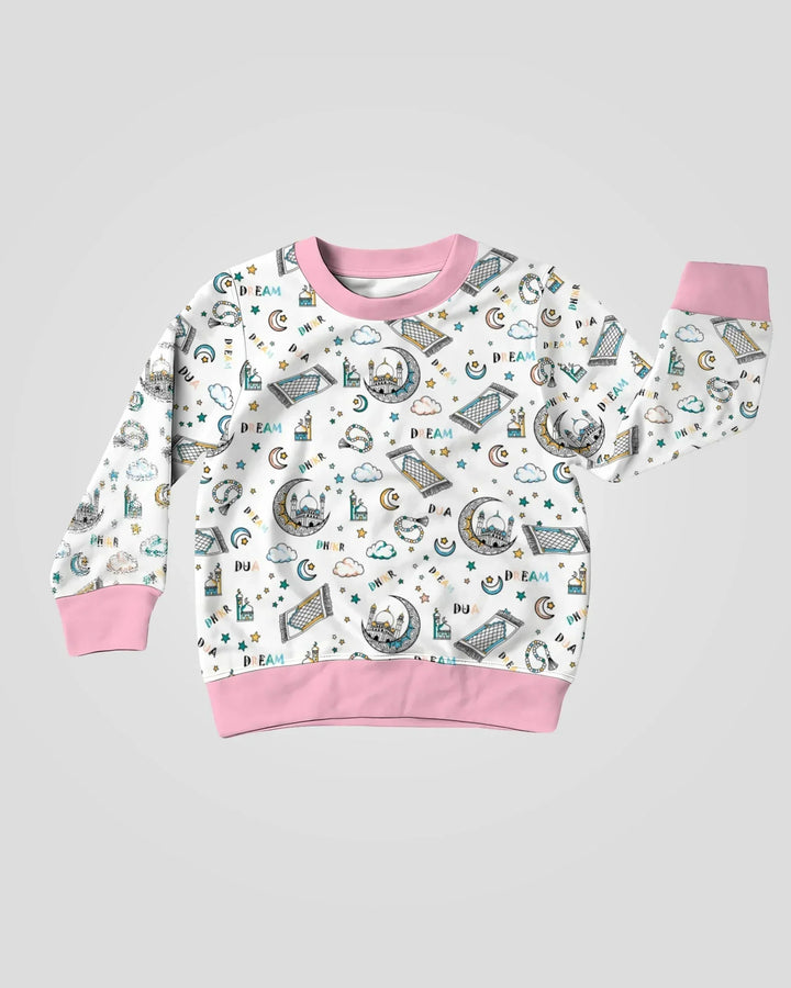 Dua, Dhikr, Traum-Matching Familie Bambus Rundhals-Sweatshirt