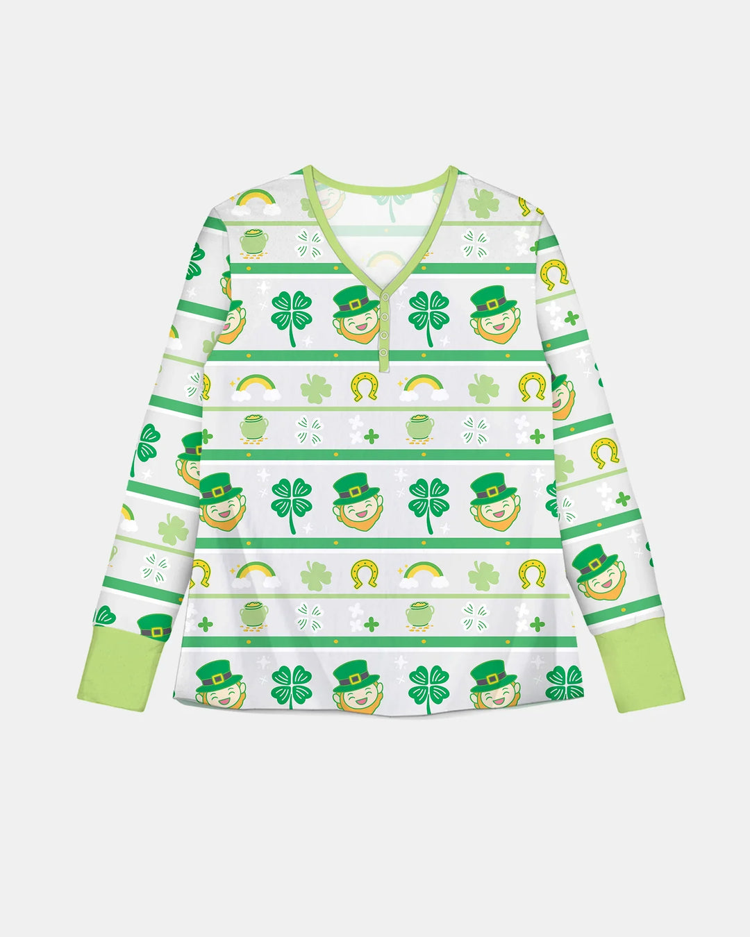 Froher St. Patrick's Day Personalisierter Bambus Pyjama für Damen