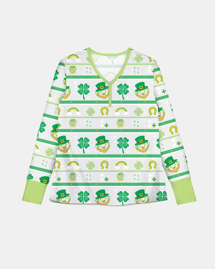 Froher St. Patrick's Day Personalisierter Bambus Pyjama für Damen