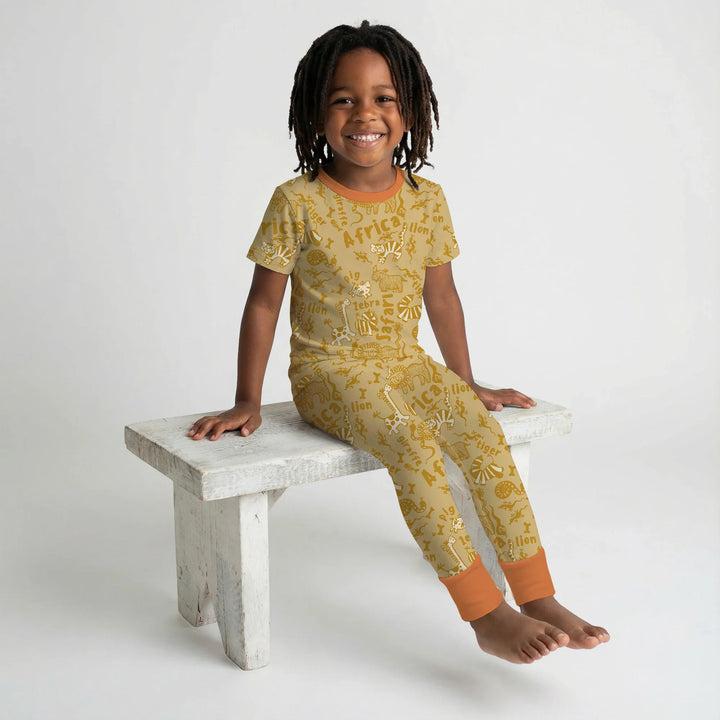 Zweiteiliges, kurzärmliges Pyjama-Set mit Marienkäfern