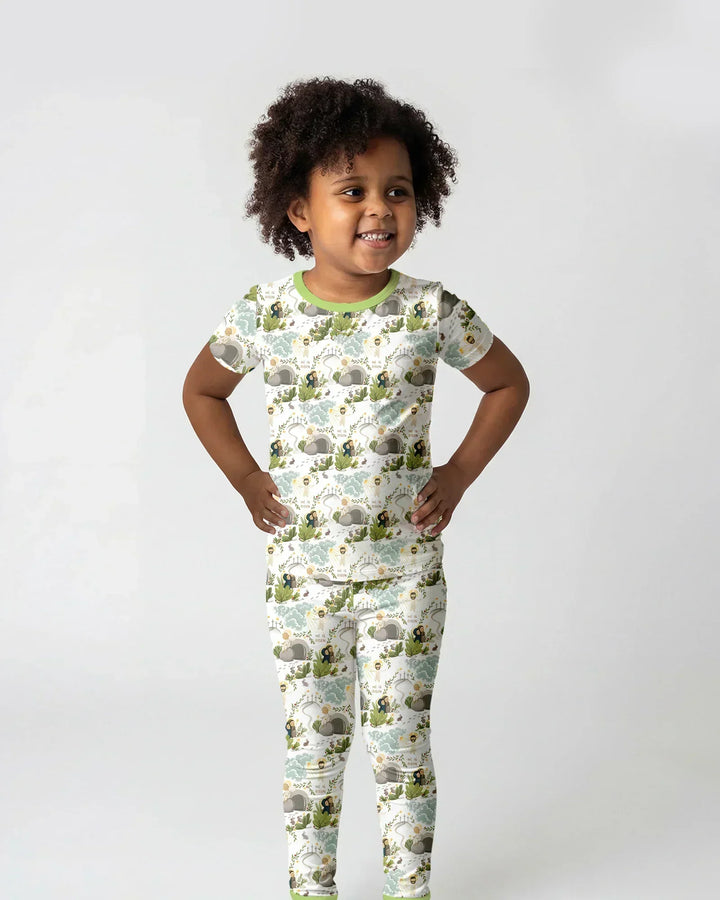 Zweiteiliges, kurzärmliges Pyjama-Set mit Marienkäfern