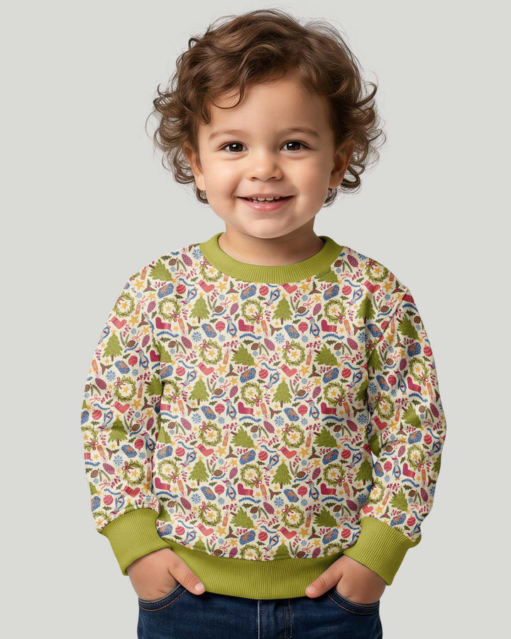 All Over Christmas Fun Bamboo Crewneck Sweatshirt