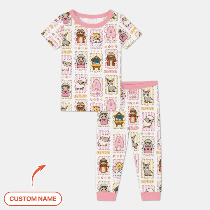 Zweiteiliges, kurzärmliges Pyjama-Set mit Marienkäfern