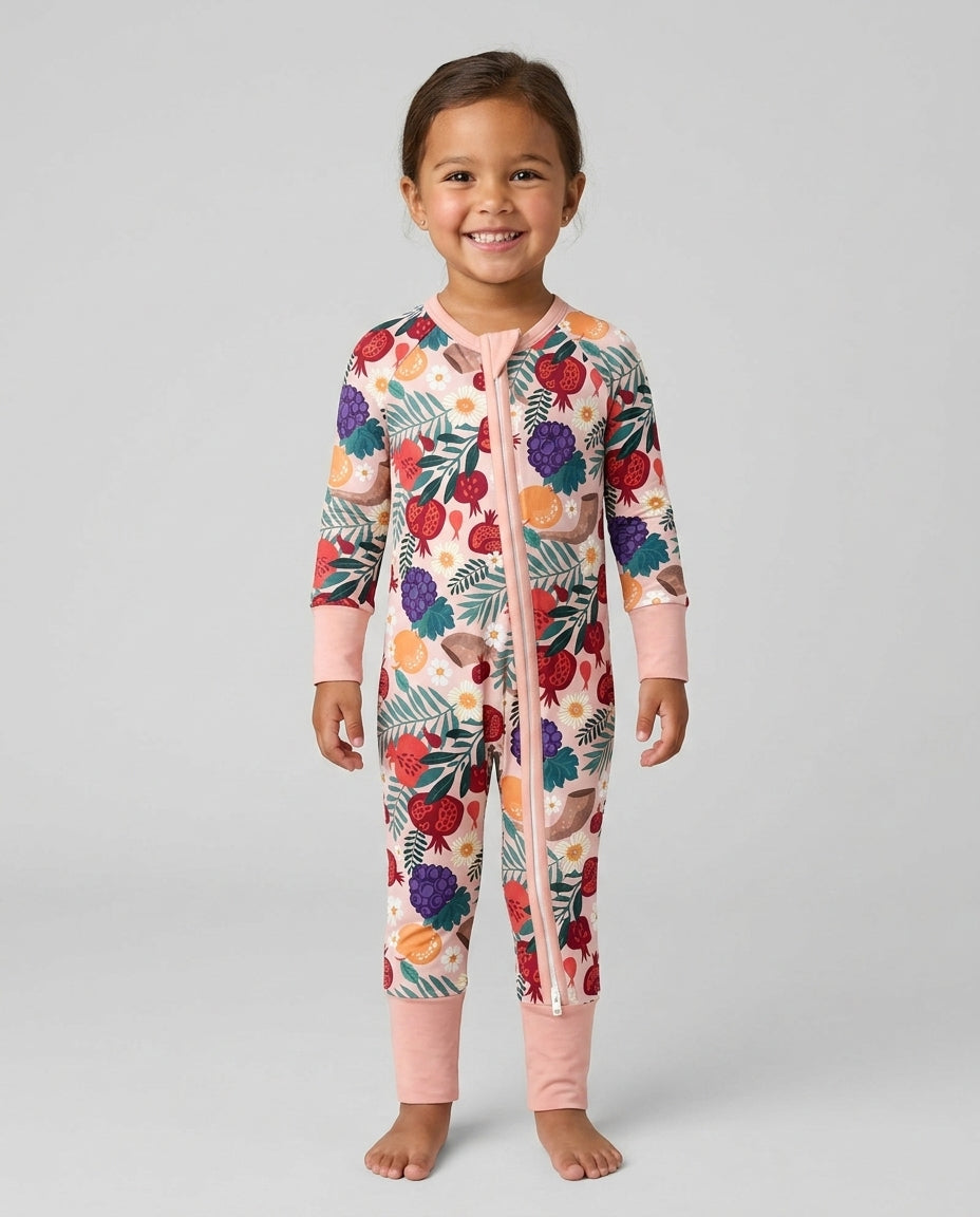 Pomegranate Blessings Night Family Matching Bamboo Convertible Zippy