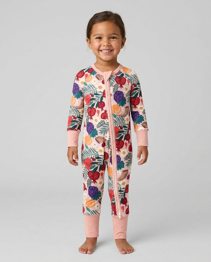Pomegranate Blessings Night Family Matching Bamboo Convertible Zippy