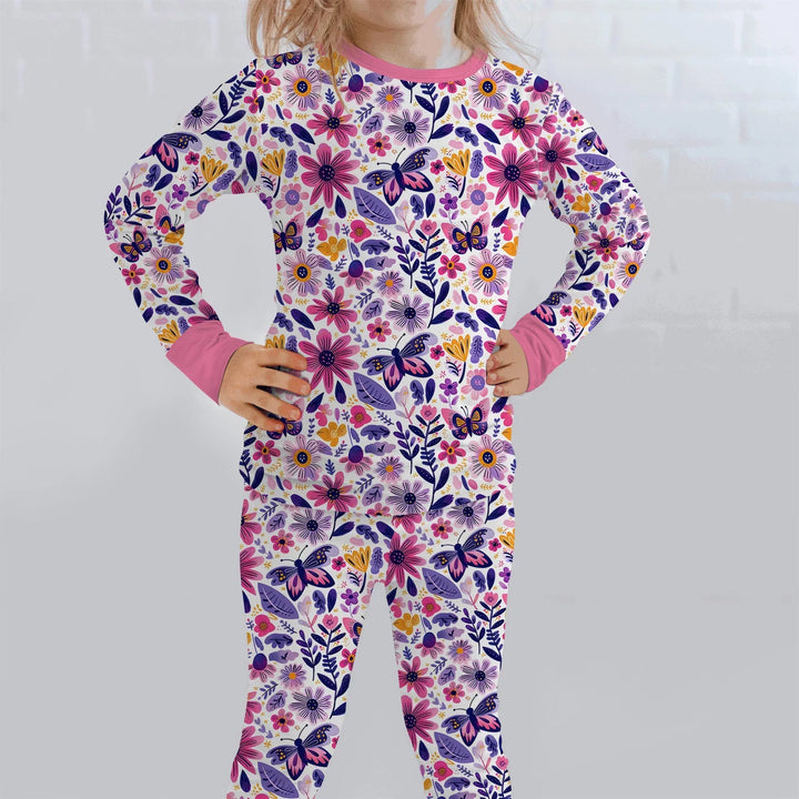 Moody Floral Bamboo Two Piece Long Sleeve Pajama Set