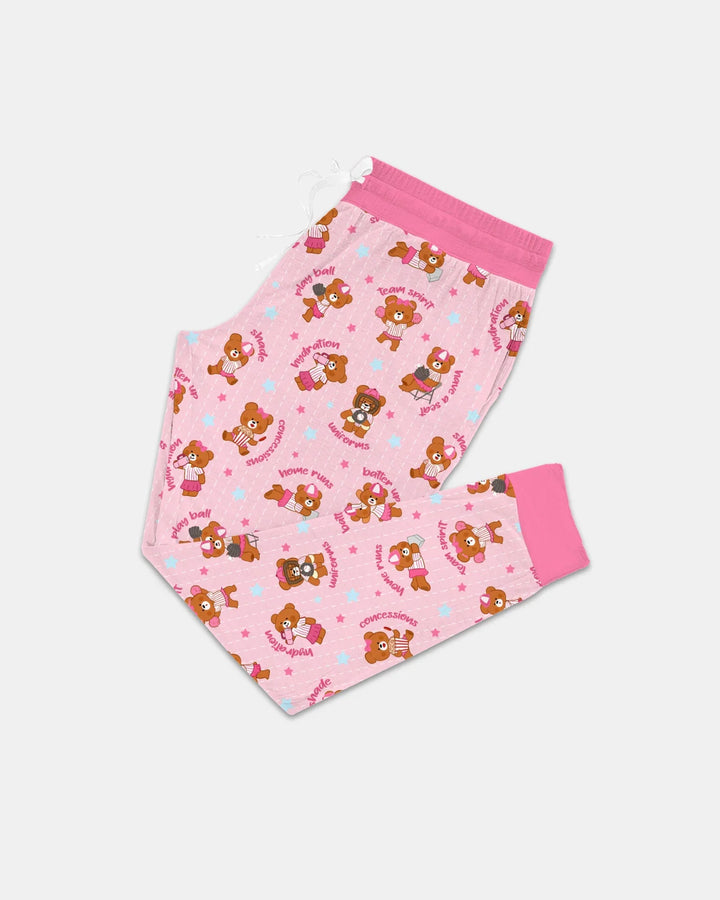 Geboren, um Baseball zu spielen, Damen-Pyjama-Set aus Bambus