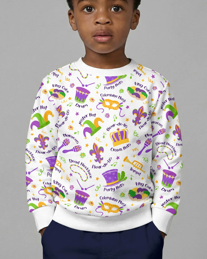 Mardi Gras Family Partnerlook Bambus-Rundhals-Sweatshirt