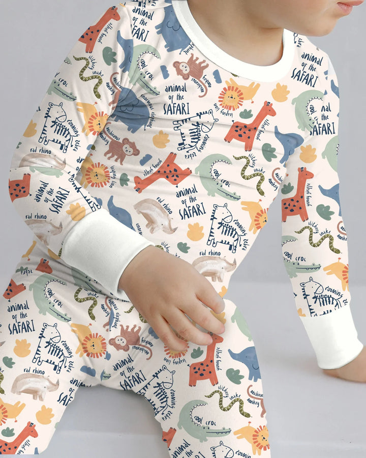 Zweiteiliges Langarm-Pyjama-Set mit Sommerfrüchten