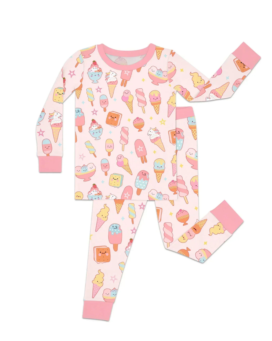Zweiteiliges Langarm-Pyjama-Set mit Sommerfrüchten