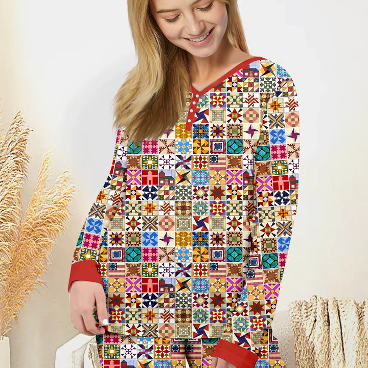Heritage Quilt Bambus Damen Pyjama Set