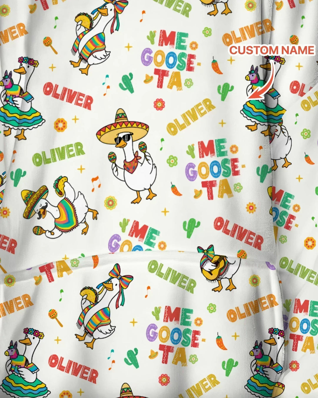 Custom name Me Goose-ta Bamboo Blanket Hoodie