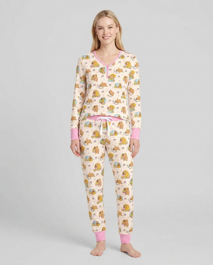 Vorlage Bambus Damen Pyjama Set
