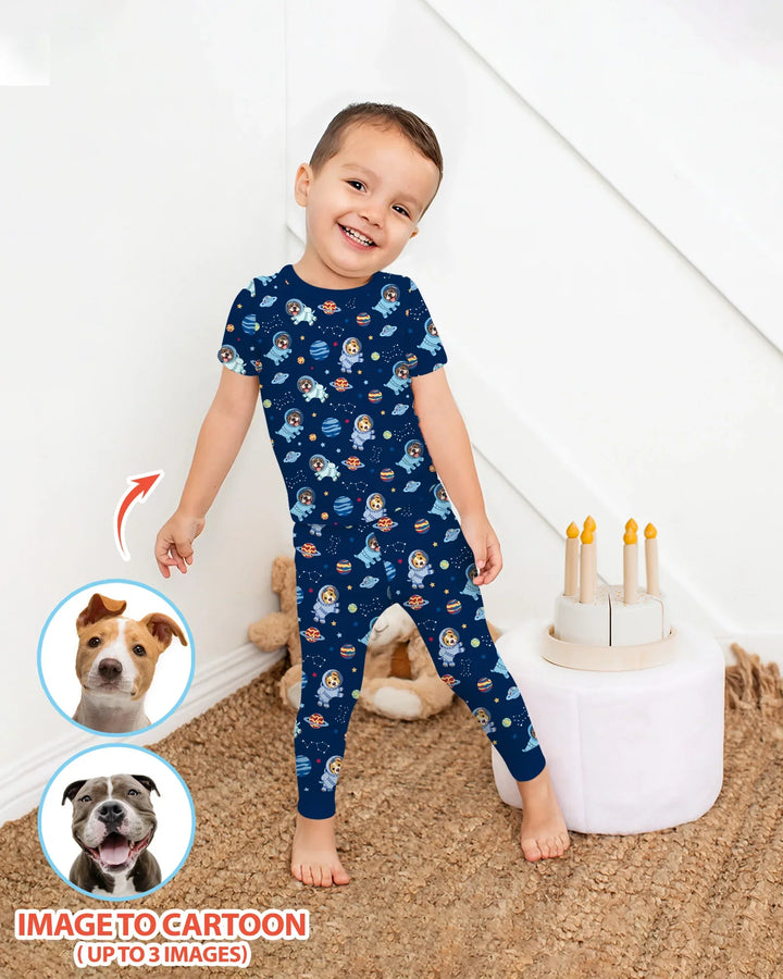 Zweiteiliges, kurzärmliges Pyjama-Set mit Marienkäfern