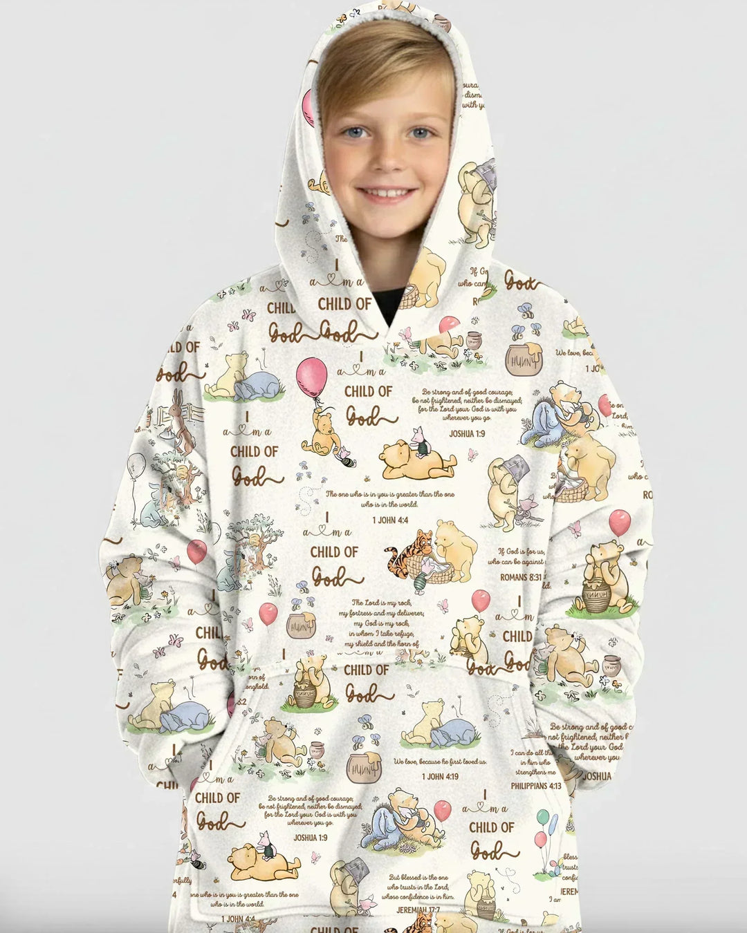 Kinder Gottes Whimsy Woodland Tragbare Bambus Decken-Hoodie