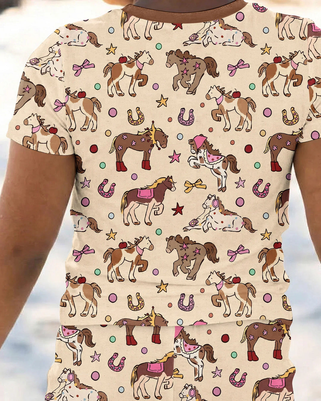 Zweiteiliges, kurzärmliges Pyjama-Set mit Marienkäfern
