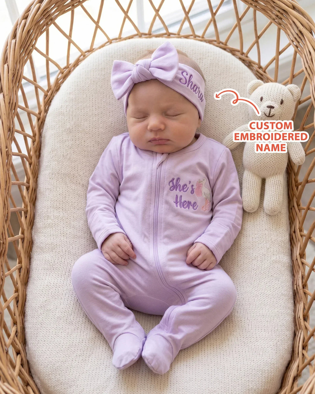 Gerippte Babykleidung mit individuellem Foto - Weich &amp; Skizzenhaft