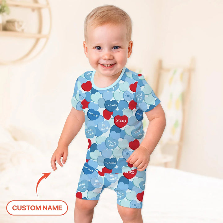 Zweiteiliges Pyjama-Set mit kurzen Ärmeln und Shorts im Sommer-Design