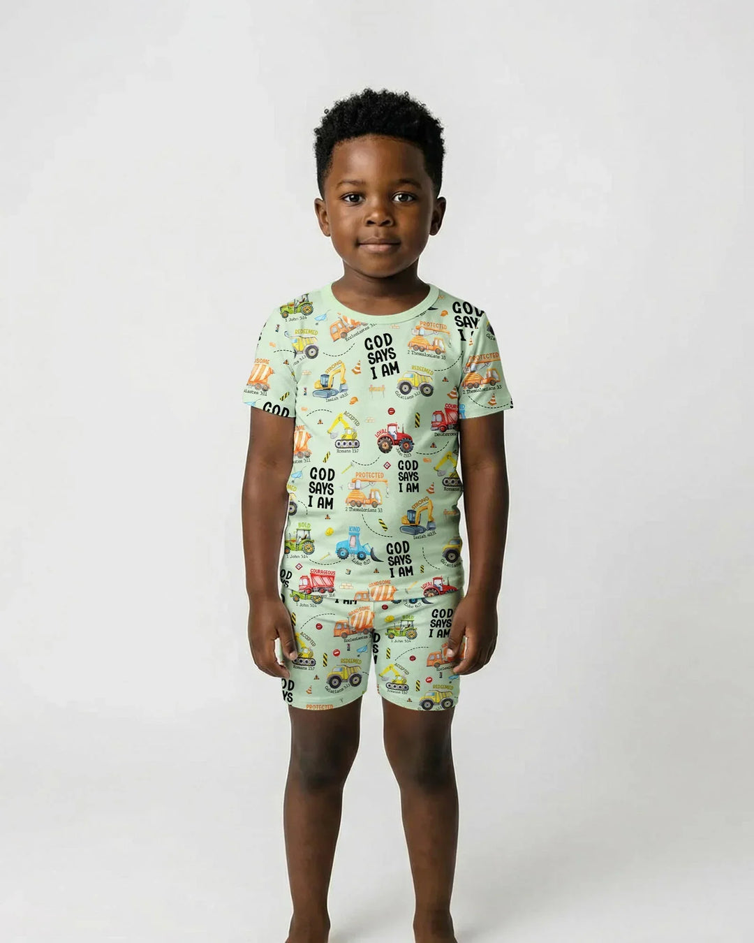 Zweiteiliges Pyjama-Set mit kurzen Ärmeln und Shorts im Sommer-Design
